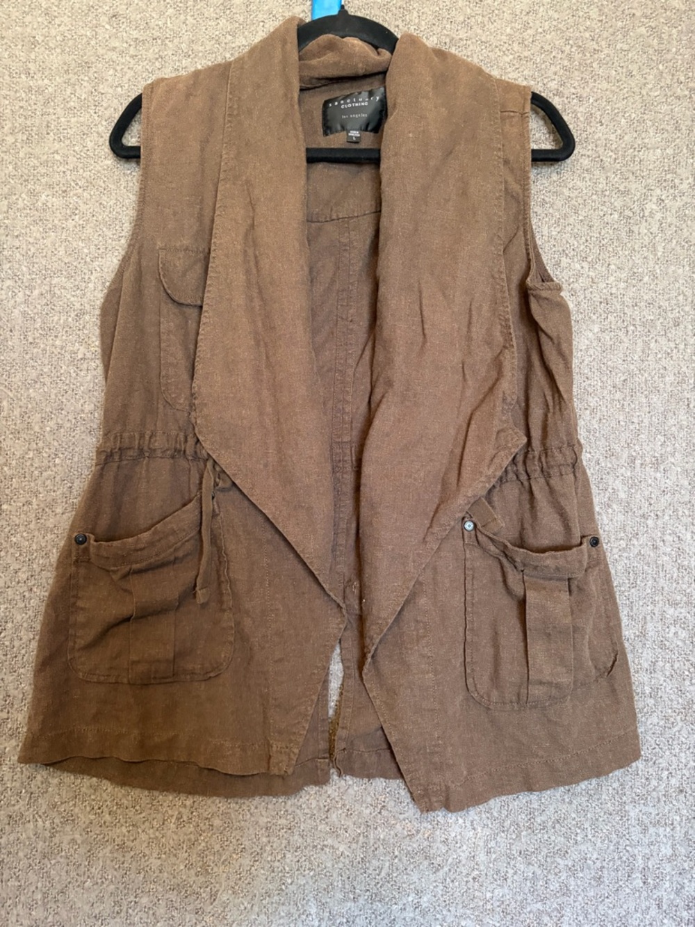 Sanctuary Brown Draped Utility Vest